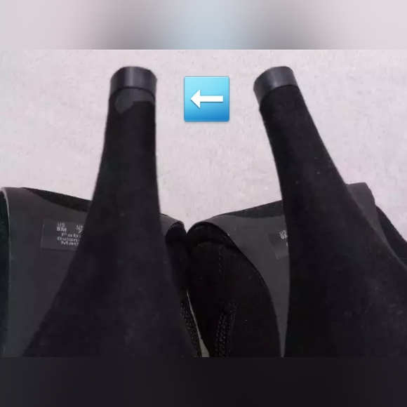 Fergie Womens Cacey Ankle Booties Black Almond Toe Side Zipper 9 M New - Picture 10 of 12